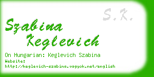 szabina keglevich business card